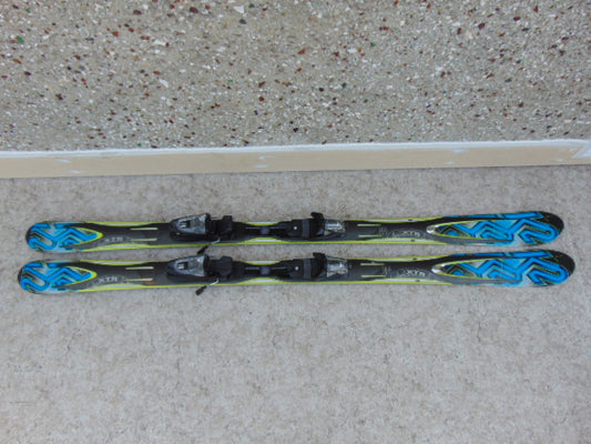 Ski 163 K-2 XTR  Parabolic Twin Tip Blue Black Lime With Bindings