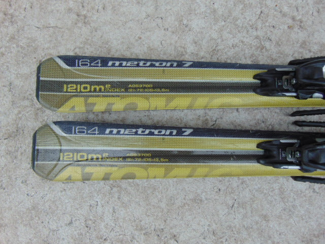 Ski 164 Atomic Parabolic Black Grey Gold With Bindings Excellent