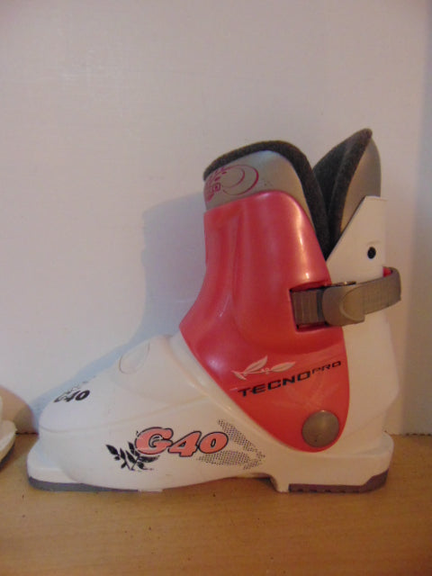 Ski Boots Mondo Size 20.0 Child Shoe Size 1-2 Toddler 251 mm Nordica White Pink