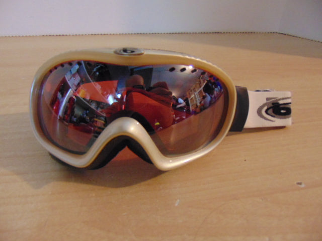 Ski Goggles Adult Size Small Bollet Silver With Tinted Lense