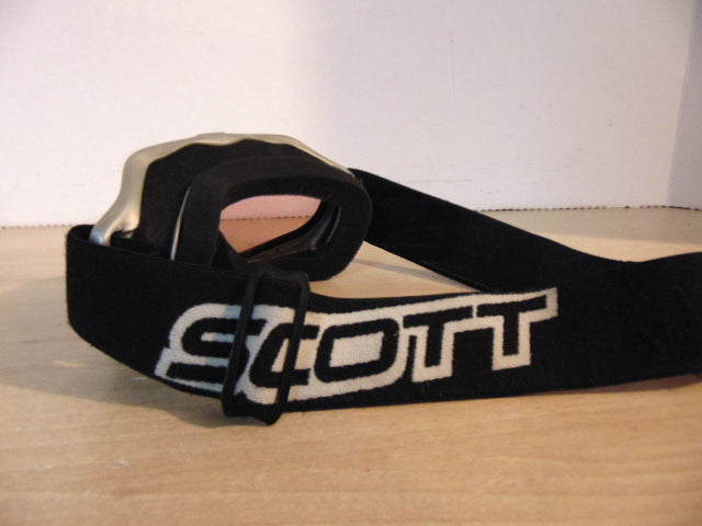 Ski Goggles Child Size 7-10 Scott Grey Black With Orange Lense