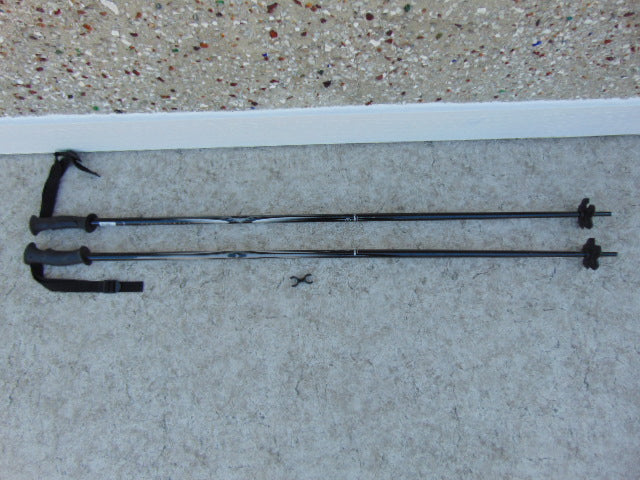 Ski Poles Adult Size 49 inch Rossignol Black Grey With Rubber Grips New Demo Model