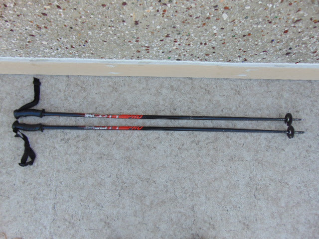 Ski Poles Adult Size 50 inch Scott Pro With Rubber Handles Black Red