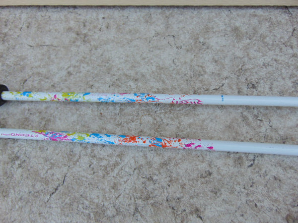 Ski Poles Child Size 35 inch Tecno Sweety White and Multi