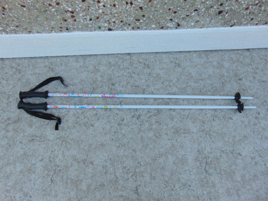 Ski Poles Child Size 38 inch Tecno Sweety White Pink Multi