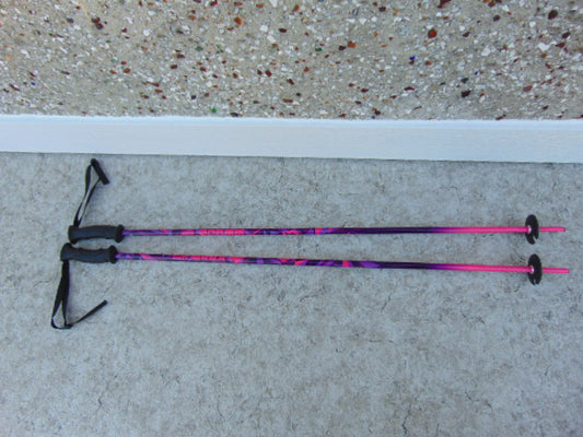 Ski Poles Child Size 41 inch Scott Youth Pink Purple With Rubber Grips Excellent