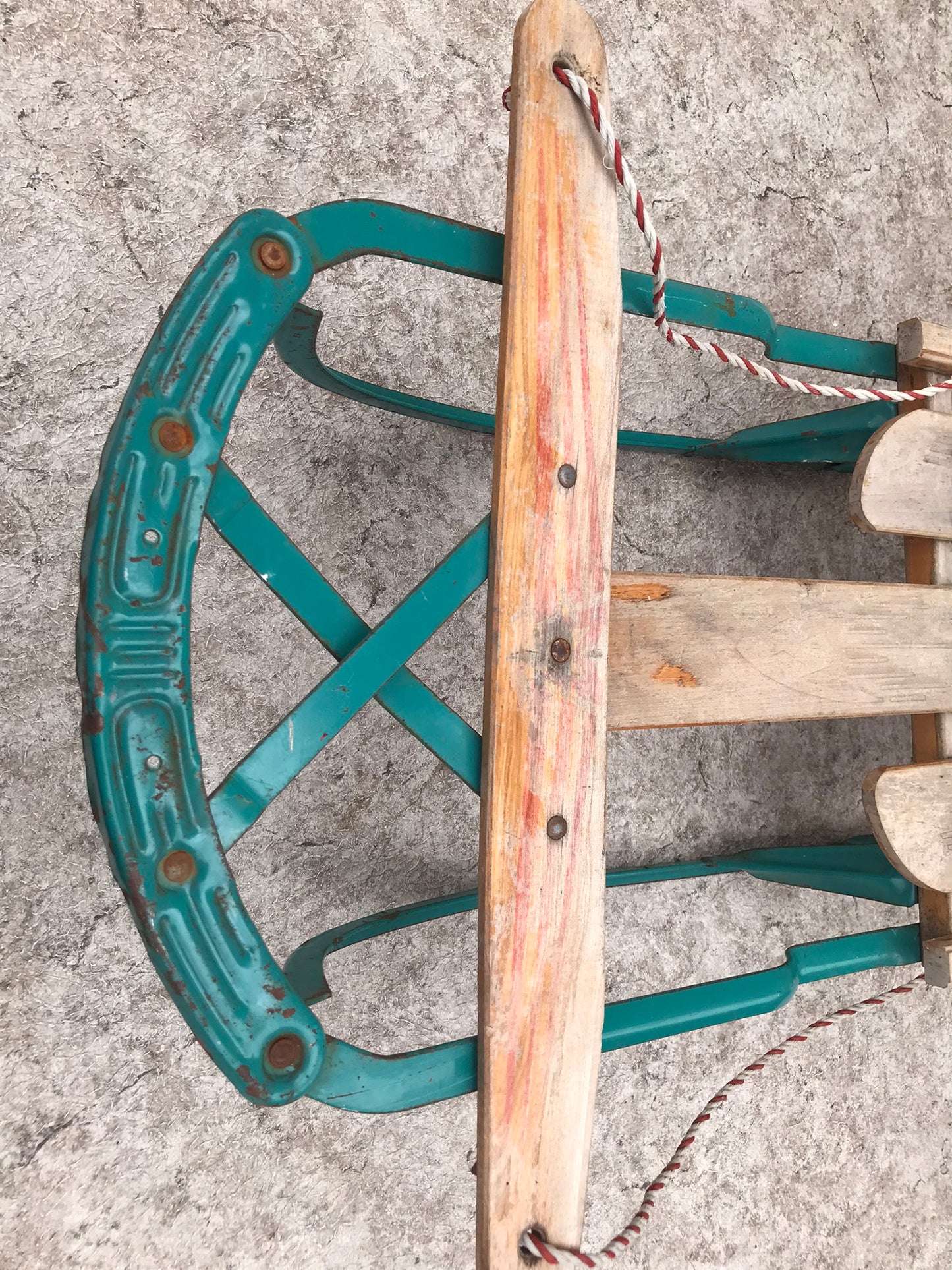 Sled Antique 1950's Wood Metal Sled Would Be Stunning Refurbished