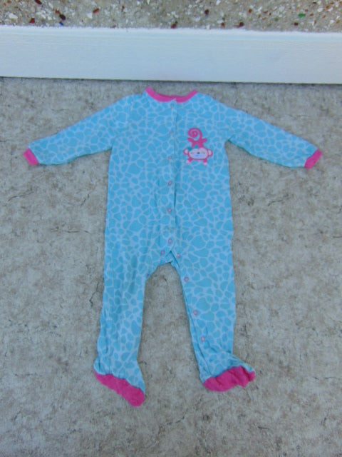 Sleeper Child Size 24 Month Pekkle Blue Pink Monkey Cotton