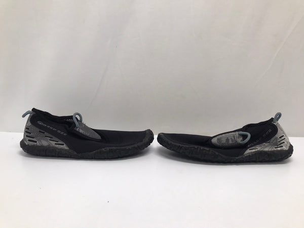 Snorkel Booties Men's Size 8 Ladies Size 9  2 mm Neoprene Deep Sea Paddle Kayak Surf Black Grey