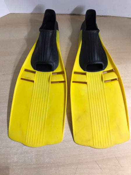 Snorkel Dive Fins Child Size 5-6 Youth U.S. Divers Yellow Black Excellent