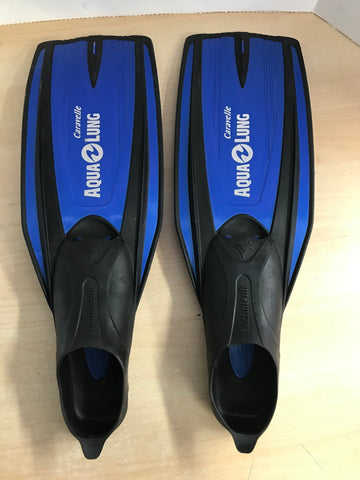 Snorkel Dive Fins Ladies Size 5-6 Shoe Aqua Lung Blue Black Excellent