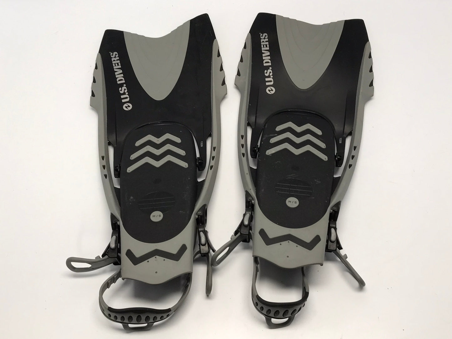 Snorkel Dive Fins Men's Shoe Size 4.5-8.5 Sea Doo Grey Black Excellent