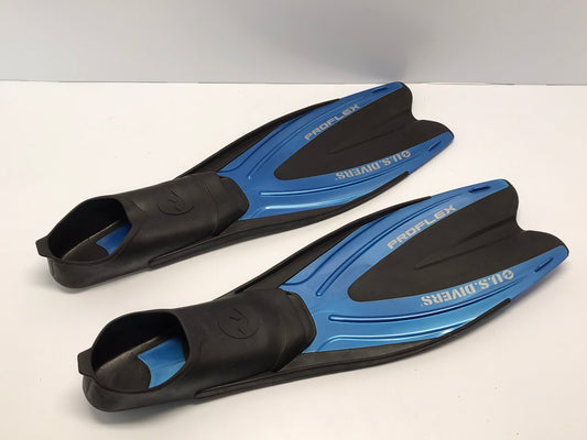 Snorkel Dive Fins Men's Shoe Size 6.5-8 US Divers Proflex Blue Black As New Excellent
