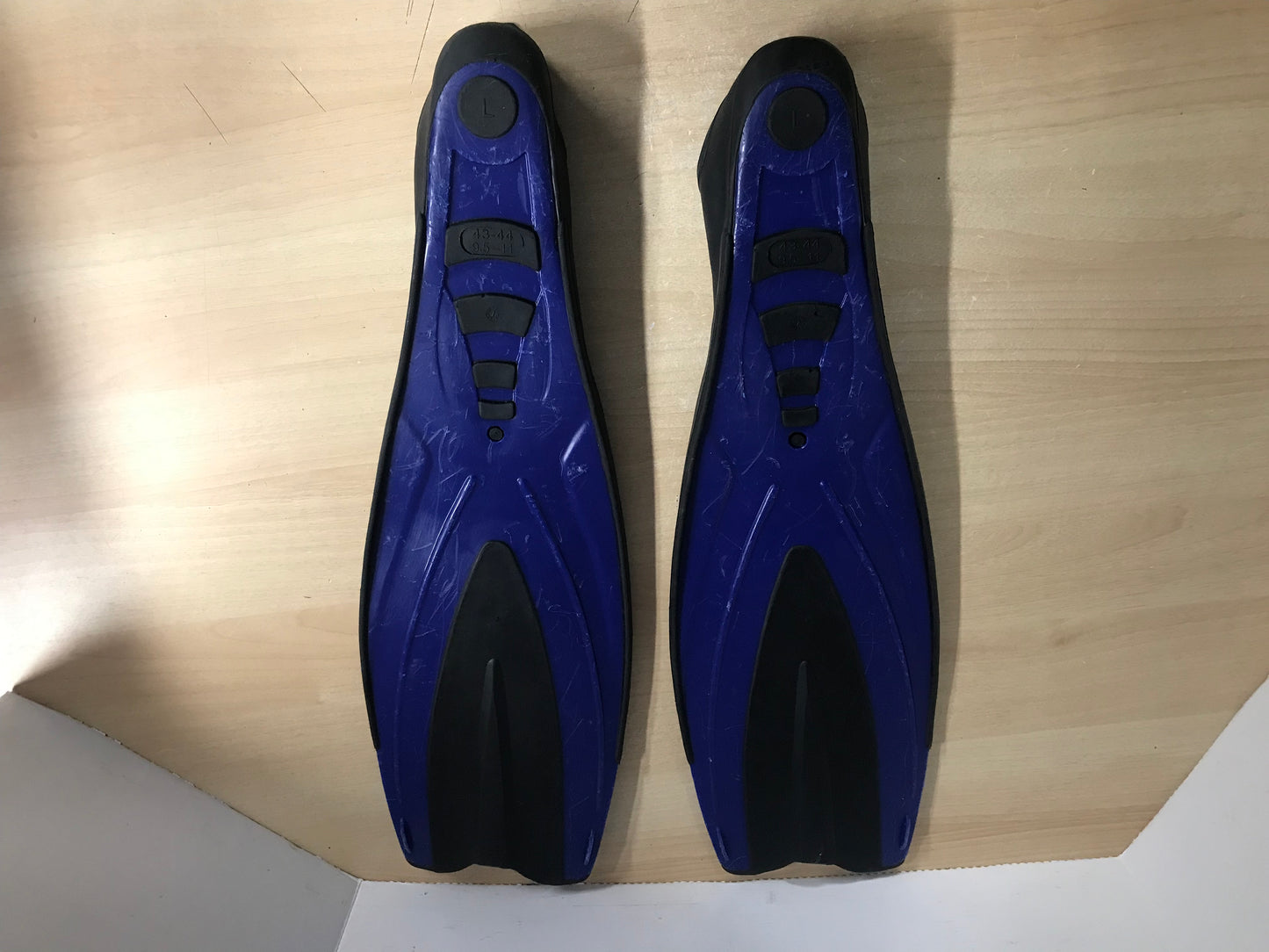 Snorkel Dive Fins Men's Shoe Size 9.5-11 US Divers Proflex Blue Black Excellent