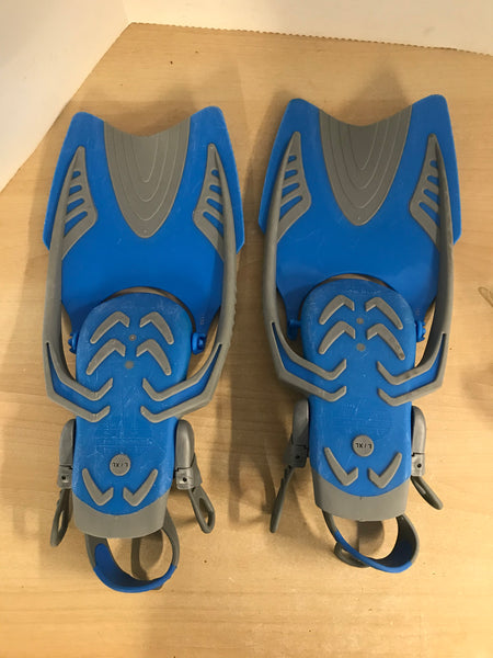 Snorkel Dive Fins Set Child Size 3-6 Shoe Size Youth US Divers Blue Grey As New