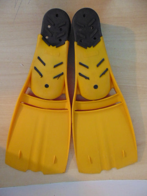 Snorkel Dive Fins Ladies Size 9-10 Shoe Size Dolfino Black Orange Swim Fins
