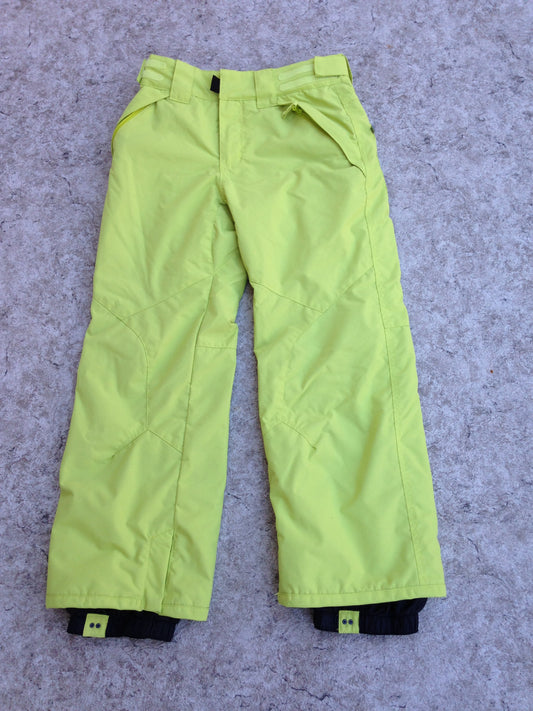 Snow Pants Child Size 10-12 Billabong Snowboarding Adjustable Waist Lime and Black New Demo Model