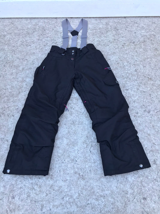 Snow Pants Child Size 10-12  Firefly Black With Removeable Straps Excellent
