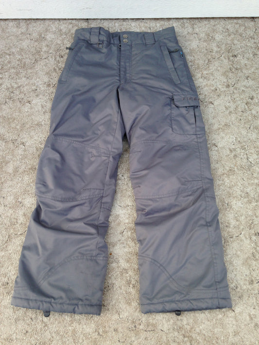 Snow Pants Child Size 10-12 Firefly Grey Snowboarding Excellent