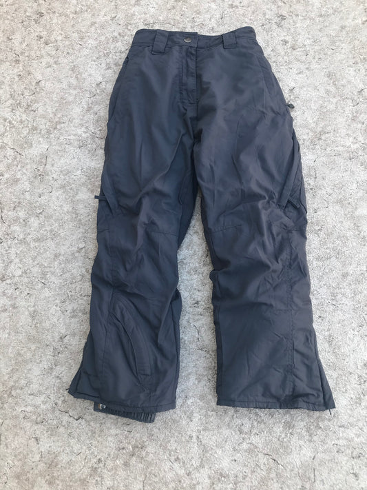 Snow Pants Child Size 10 Ripzone Lil Chick Smoke Grey Micro Fleece Lined Inside Excellent