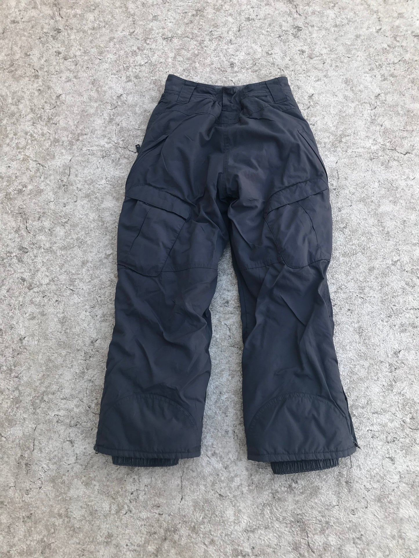 Snow Pants Child Size 10 Ripzone Lil Chick Smoke Grey Micro Fleece Lined Inside Excellent