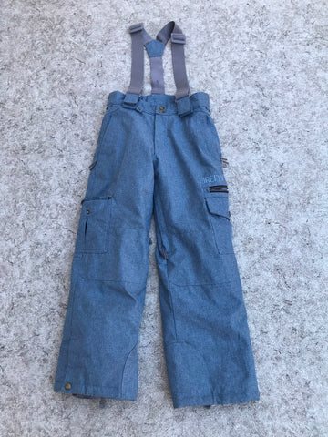 Snow Pants Child Size 12 FireFly Denim Blue Grey Removeable Straps New Demo Model