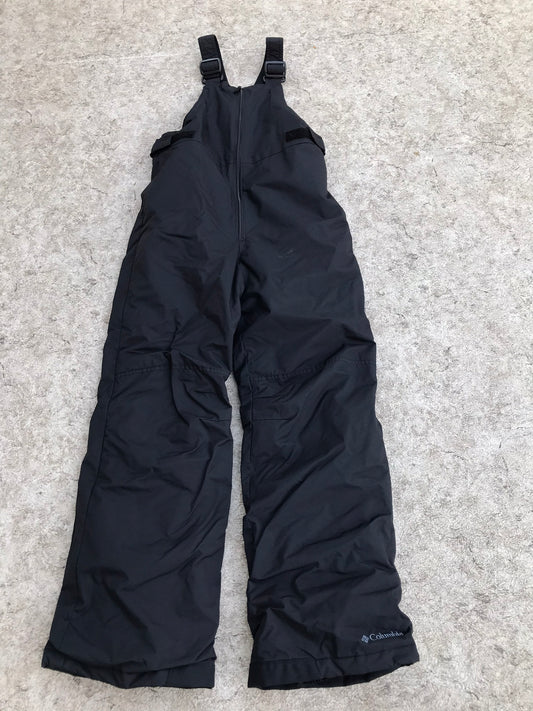 Snow Pants Child Size 10-12 Youth Columbia Black With Bib Excellent