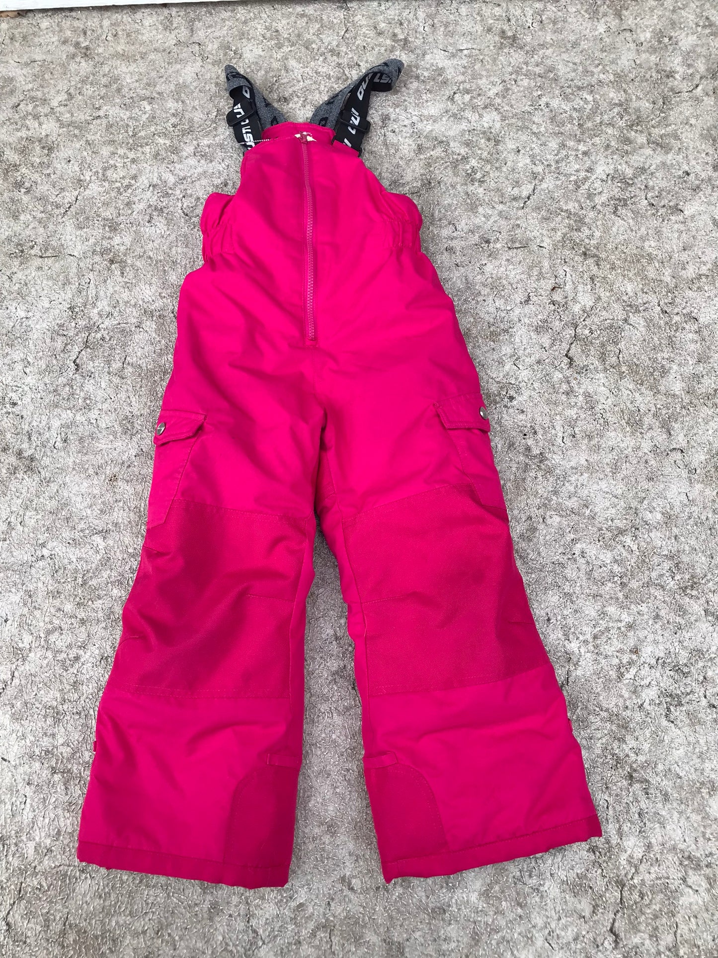 Snow Pants Child Size 6 Gusti Raspberry Pink With Suspenders New Demo Model
