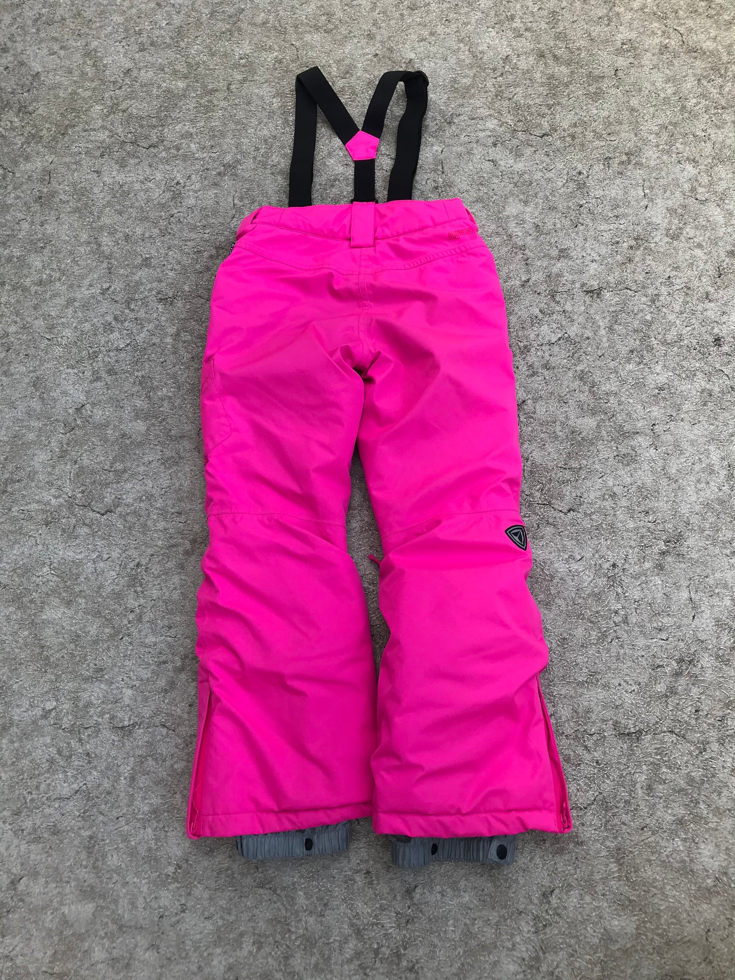 Snow Pants Child Size 8-10 Firefly Fushia Black With Suspenders Excellent