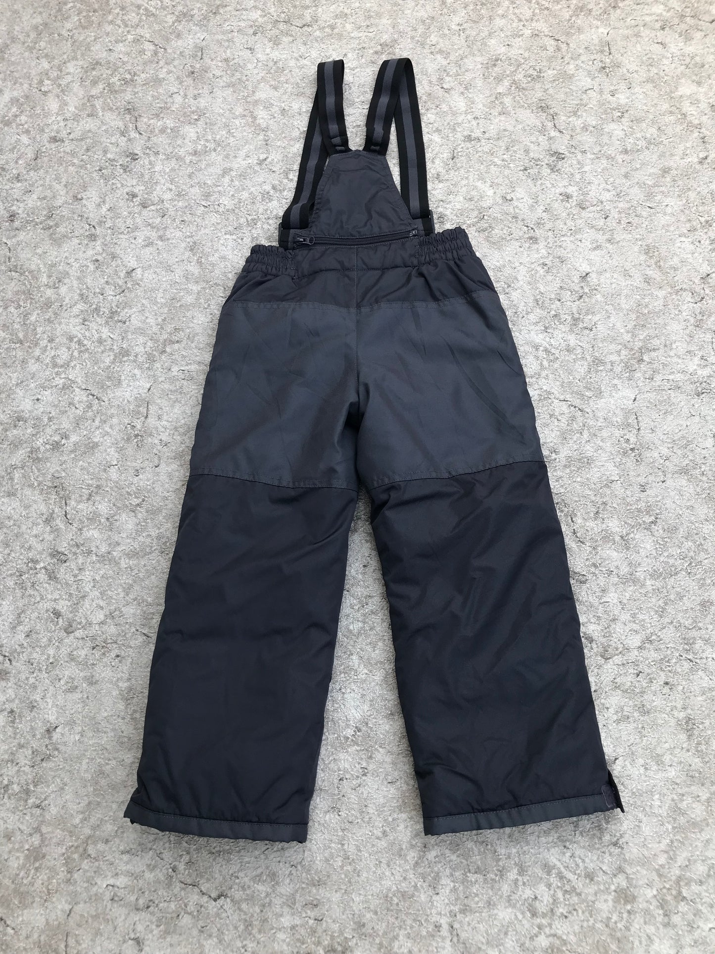 Snow Pants Child Size 6-7 With Removeable Straps Fleece Lined Black Excellent