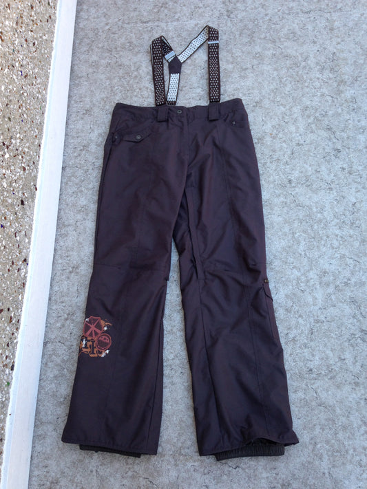 Snow Pants Ladies Size Large Powder Room Cocoa With Straps New Demo Model