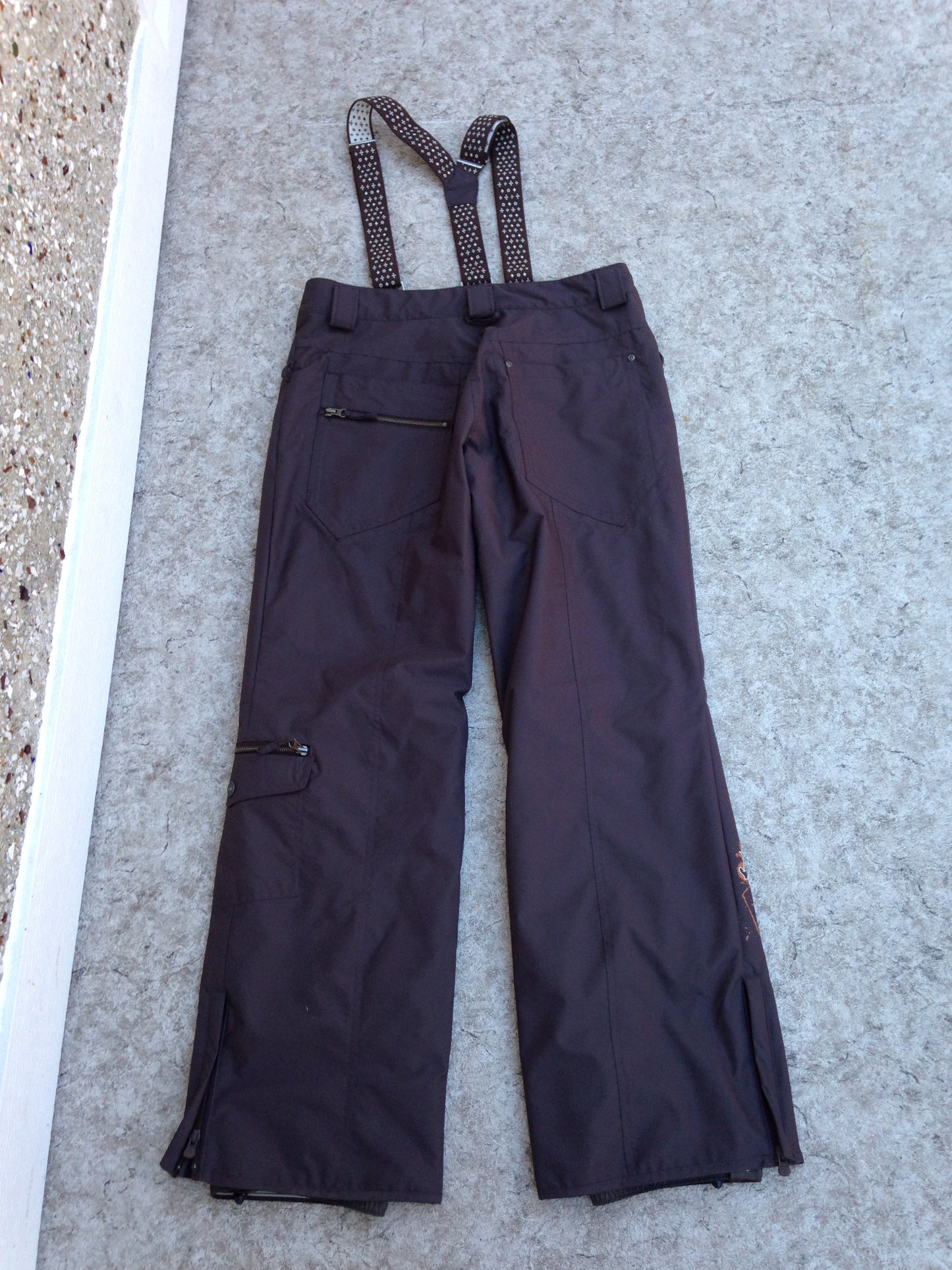 Snow Pants Ladies Size Large Powder Room Cocoa With Straps New Demo Model