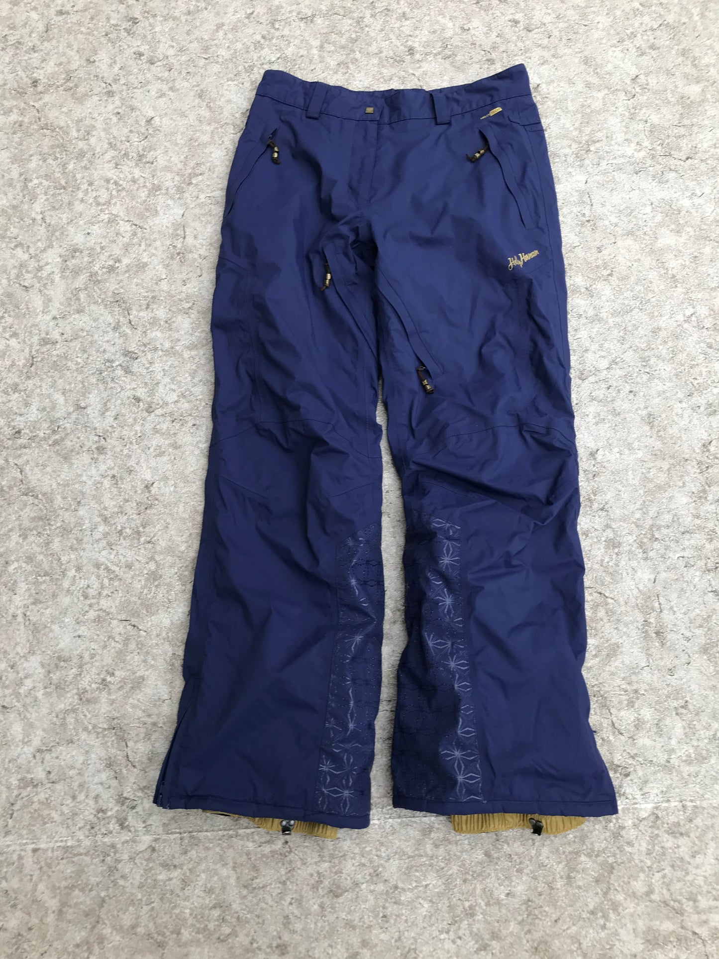 Snow Pants Ladies Size Medium Helly Hansen Purple Gold Snow and Water Proof New Demo Model