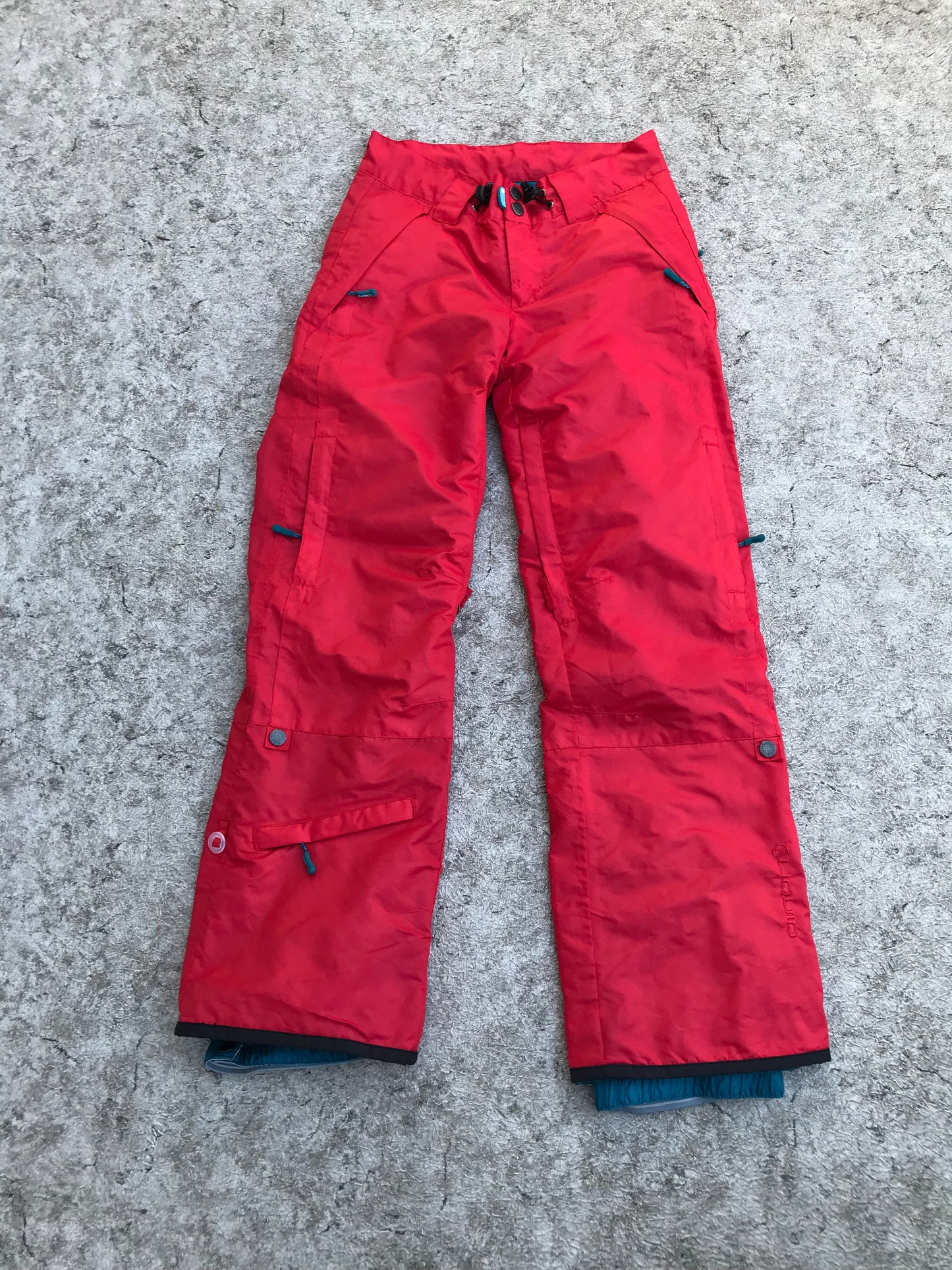 Snow Pants Ladies Size X  Small Child Size 16 Youth Liquid Waterproof Snowboarding Brick Red New Demo Model
