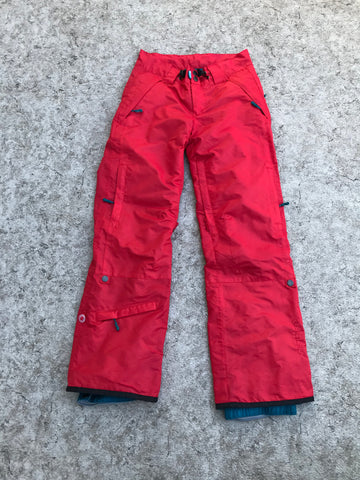 Snow Pants Ladies Size X  Small Child Size 16 Youth Liquid Waterproof Snowboarding Brick Red New Demo Model