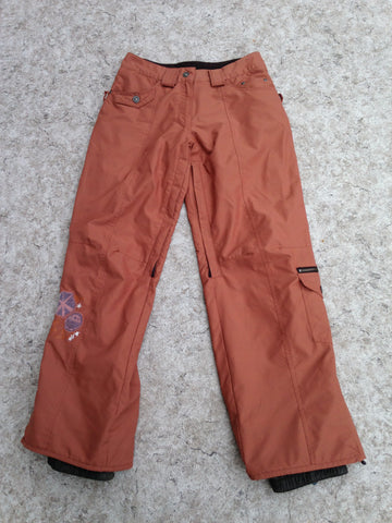 Snow Pants Ladies Size X Small Powder Room Bronze Snowboarding Excellent
