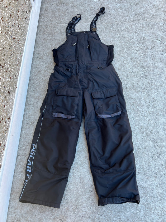 Snow Pants Men's Size Medium Polar Fire With Bib Insulated Waterproof Beathable Perfect For Deep Cold and Snowmobile Black As New