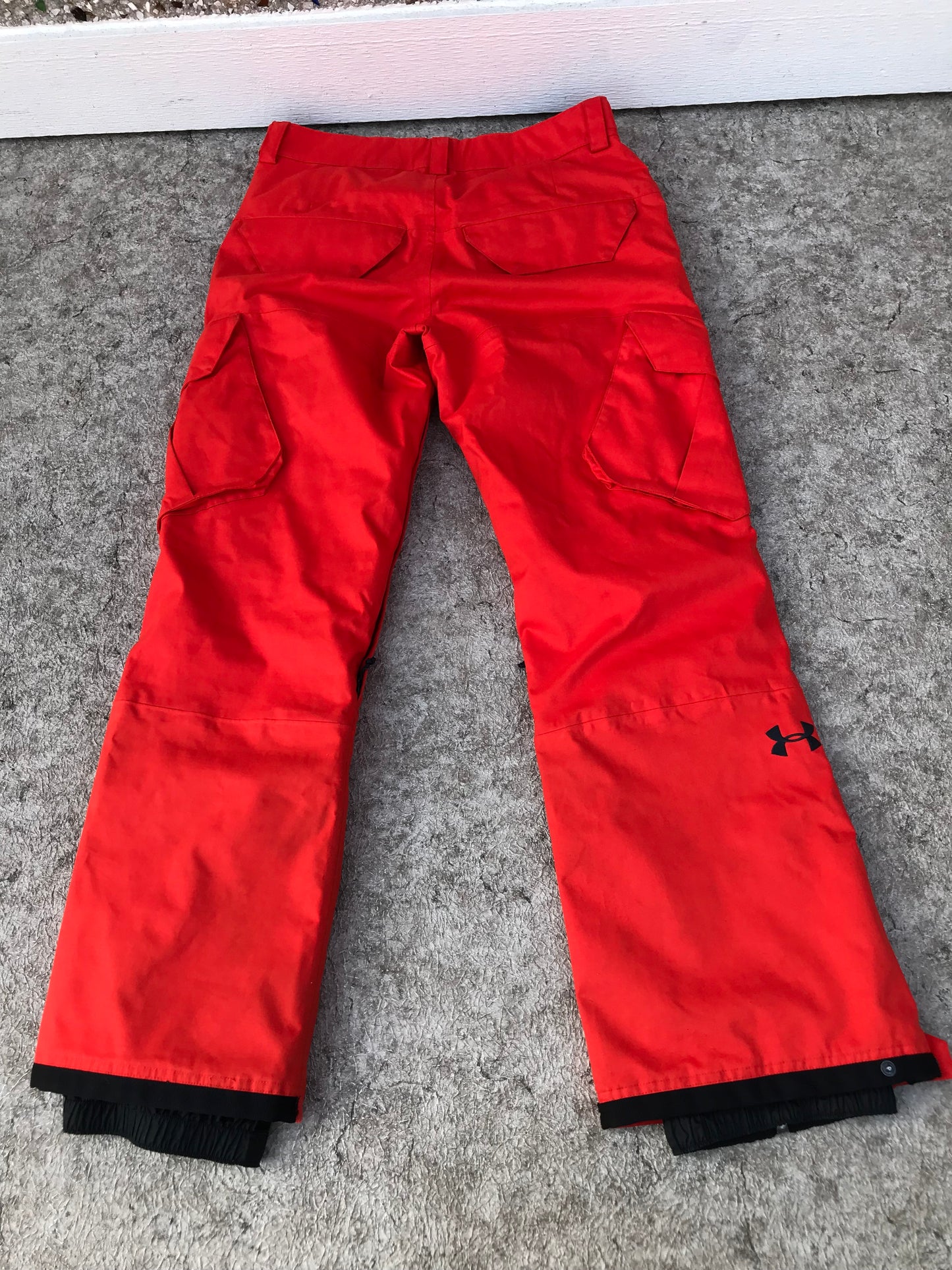Snow Pants Men's Size Medium Under Armour Dark Orange Black Excellent Quality  Snowboarding