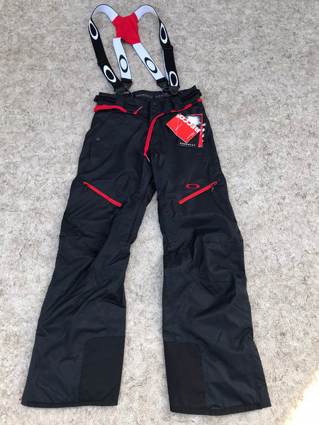 Snow Pants Men's Size Small Oakley Black With Removeable Suspenders Waterproof New With Tags