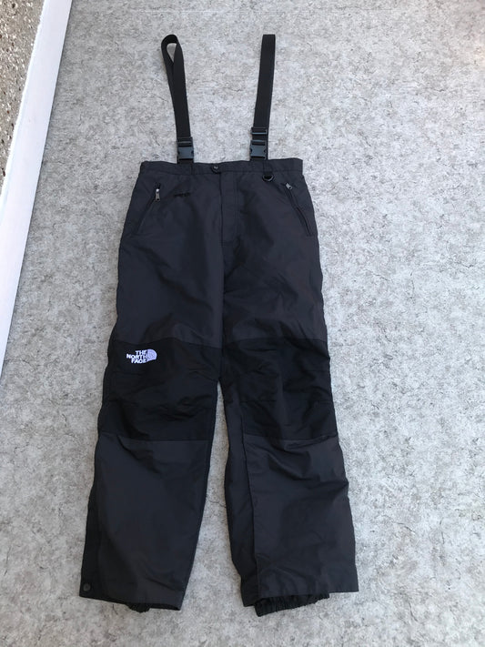 Snow Pants Men's Size XX Large The North Face Gore-Tex Black Snowboard With Straps 32 inch Leg Full Zippers Up Both Legs Excellent