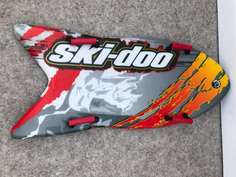 Snow Sled Ski Doo Foam Racing Sled Child Size 4-12 Excellent As New Grey Red White Multi