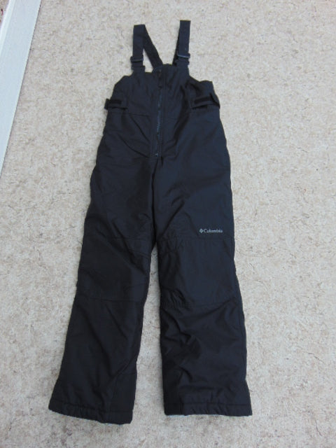 Snow Pants Child Size 10-12 Columbia With Bib Black Snowboarding Excellent