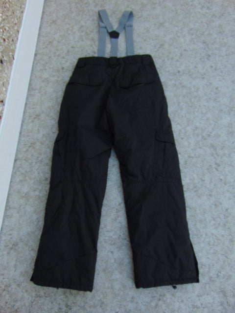 Snow Pants Child Size 10-12 Gravity  Black With Removable Straps New Demo Model