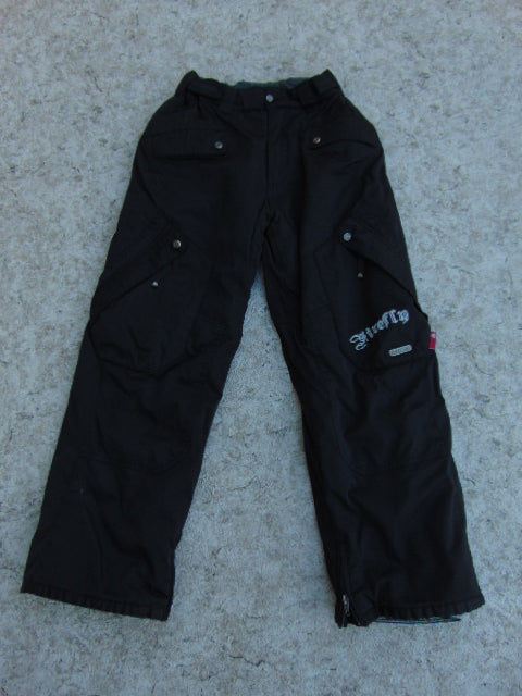 Snow Pants Child Size 12 Firefly Black Snowboarding Excellent