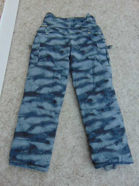 Snow Pants Child Size 18 Youth Firefly Grey With Skulls Minor Wear and Hole in Pocket