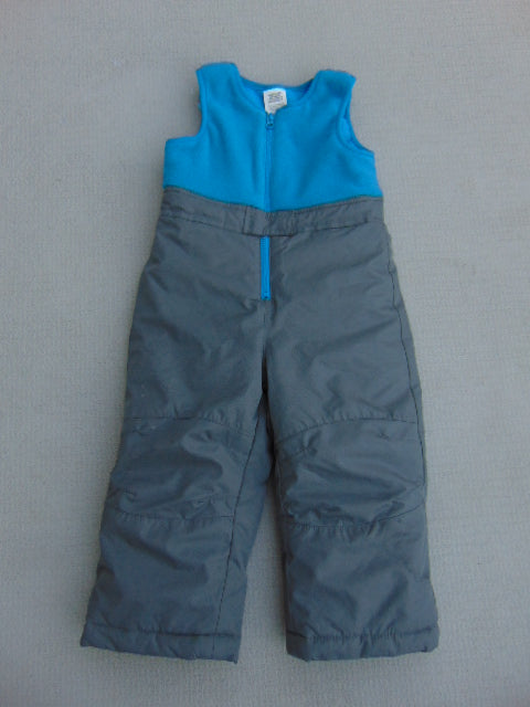 Snow Pants Child Size 2 Blue Grey With Fleece Bib