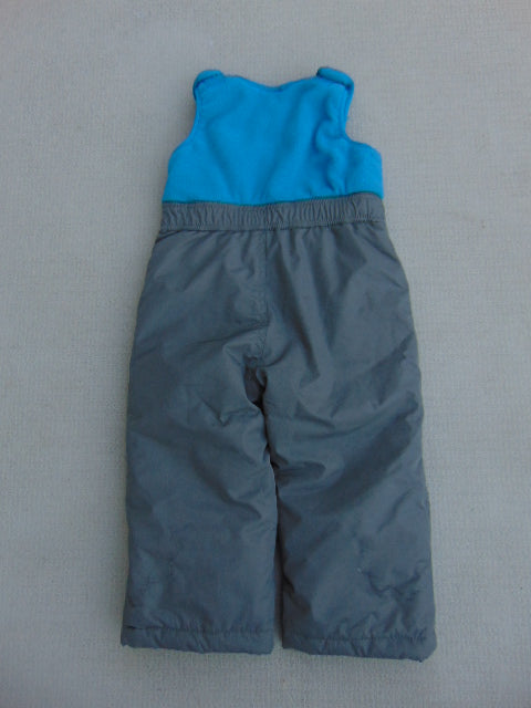 Snow Pants Child Size 2 Blue Grey With Fleece Bib