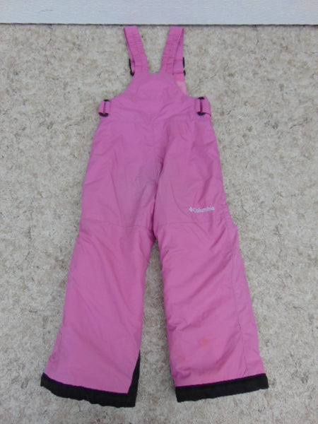 Snow Pants Child Size 4-5 Columbia Pink With Bib Snowboarding