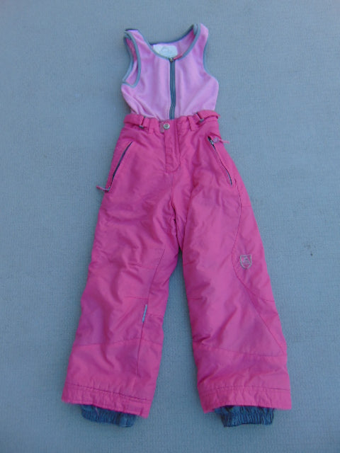 Snow Pants Child Size 6 Jupa Snowboarding Pink With Fleece Bib