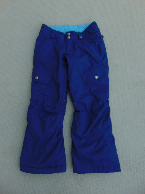 Snow Pants Child Size 7-8 Burton Snowboarding With Leg Vents Denim Blue and Aqua Fantastic Quality